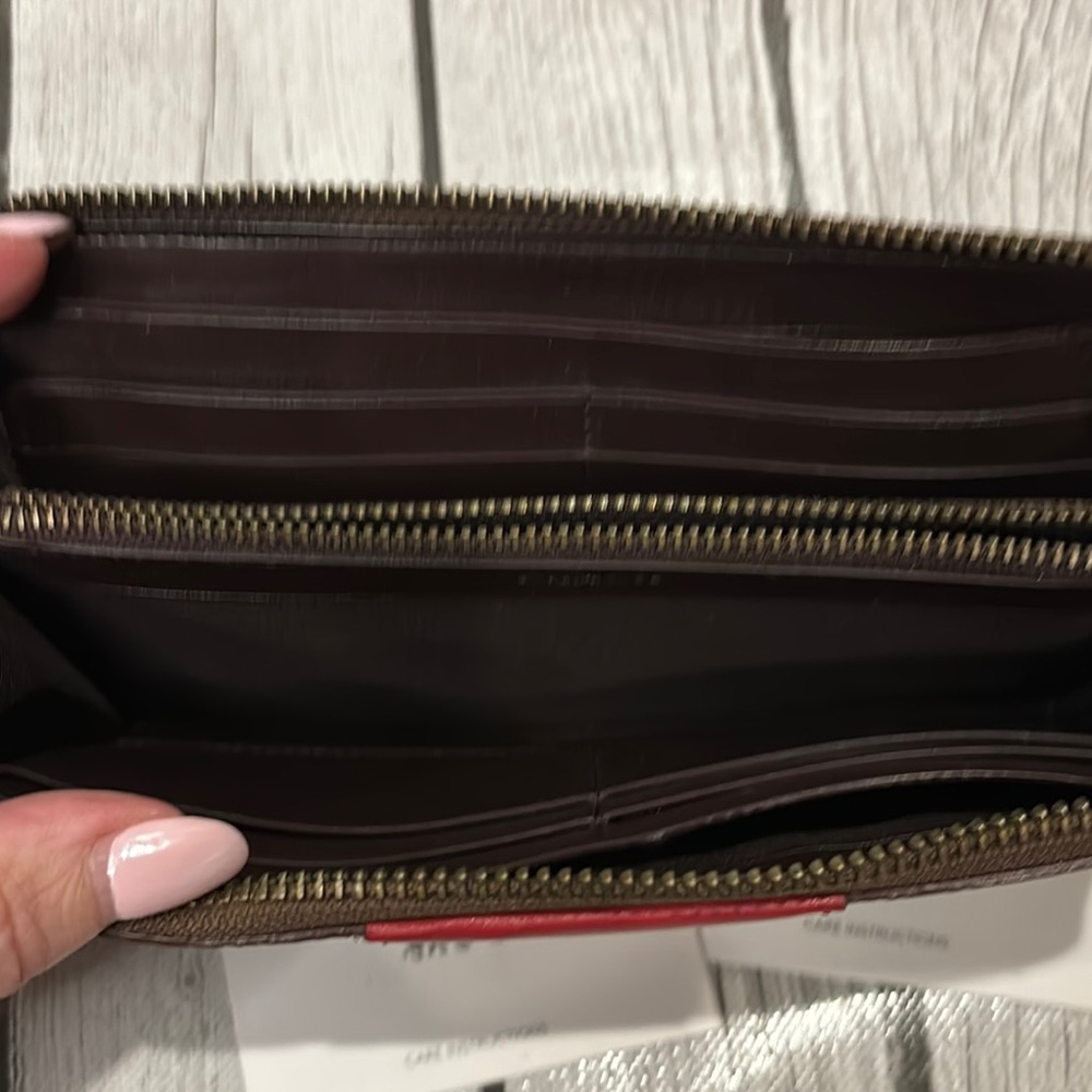 Coach Red and Brown Hobo Bag and wallet set - Picture 5 of 17